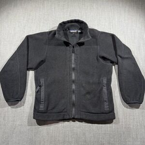 Vintage Patagonia Synchilla Jacket Mens Medium Black Fleece Full Zip Made USA